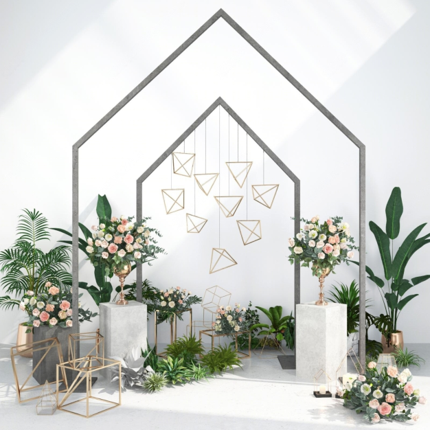 代婚庆合影区3D模型