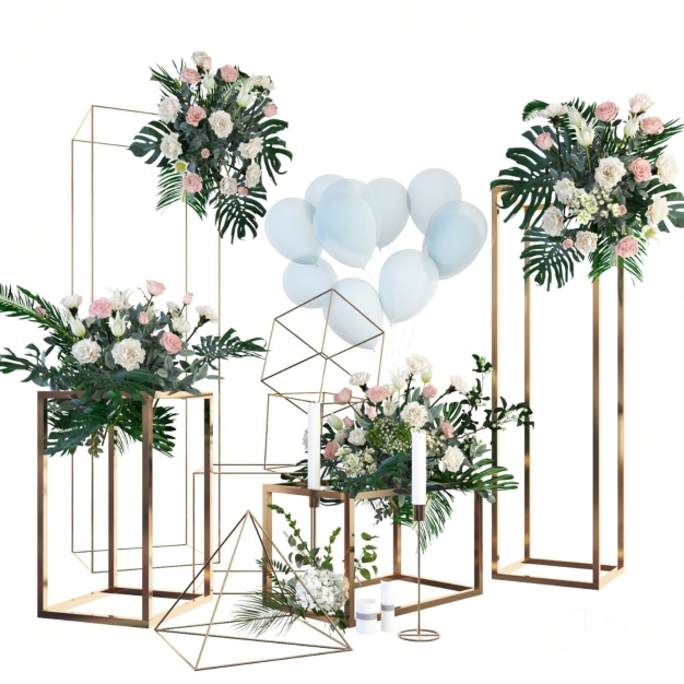 现代婚庆 婚礼 花架3D模型