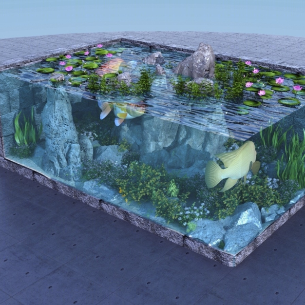 鱼缸 水池3D模型