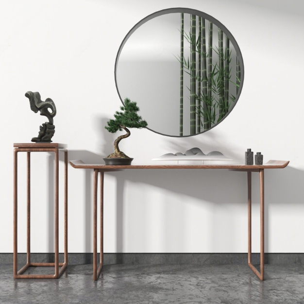 新中式端景 玄关条案3D模型