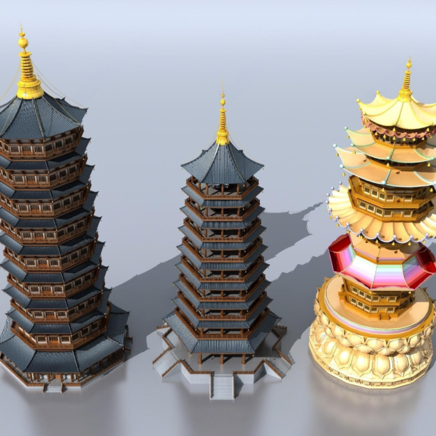 古建 古塔 佛塔3D模型