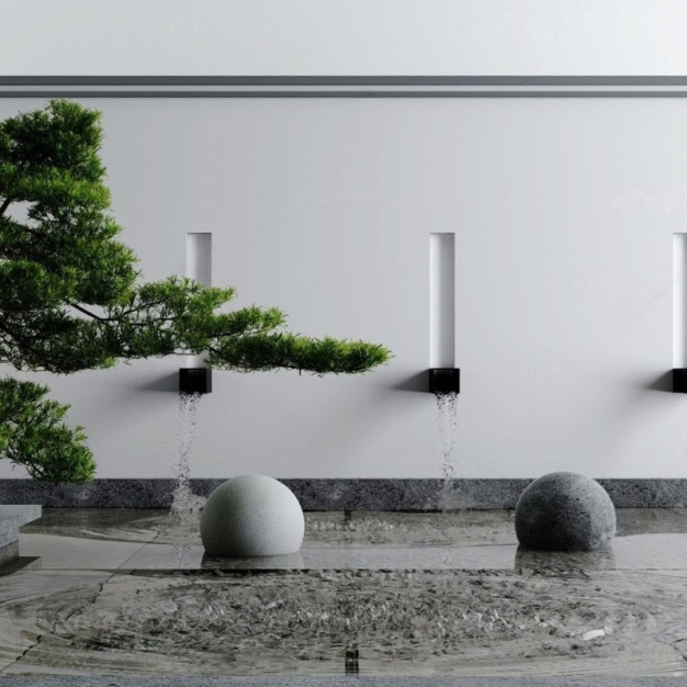 新中式水景3D模型