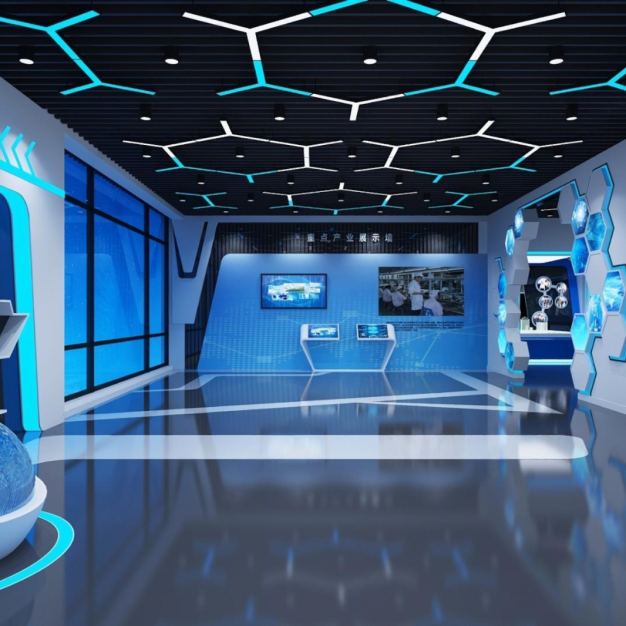 现代企业展厅3D模型
