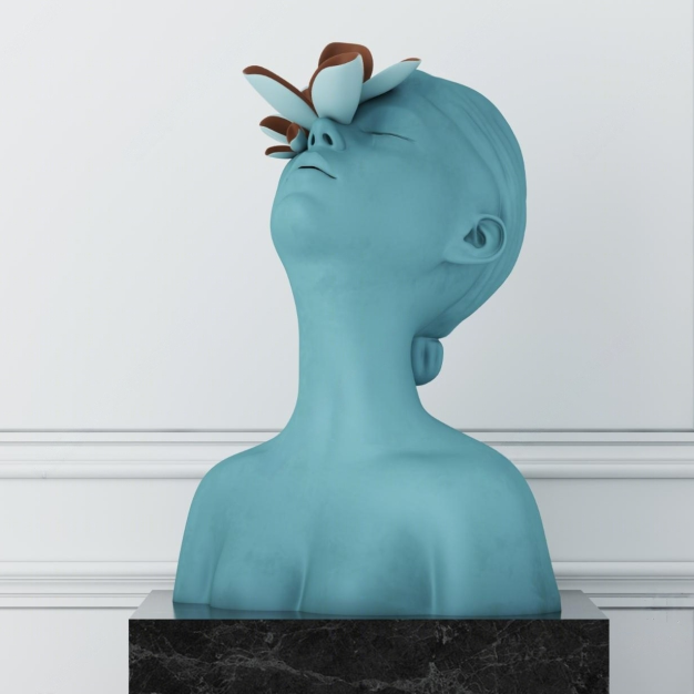 现代人物雕塑3D模型