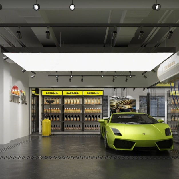 现代汽车修理店 洗车店3D模型
