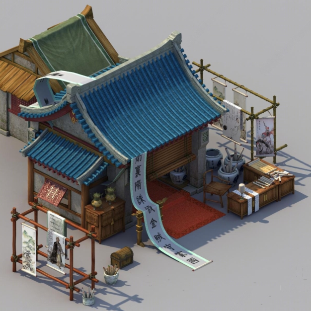 古建 店铺 商铺3D模型