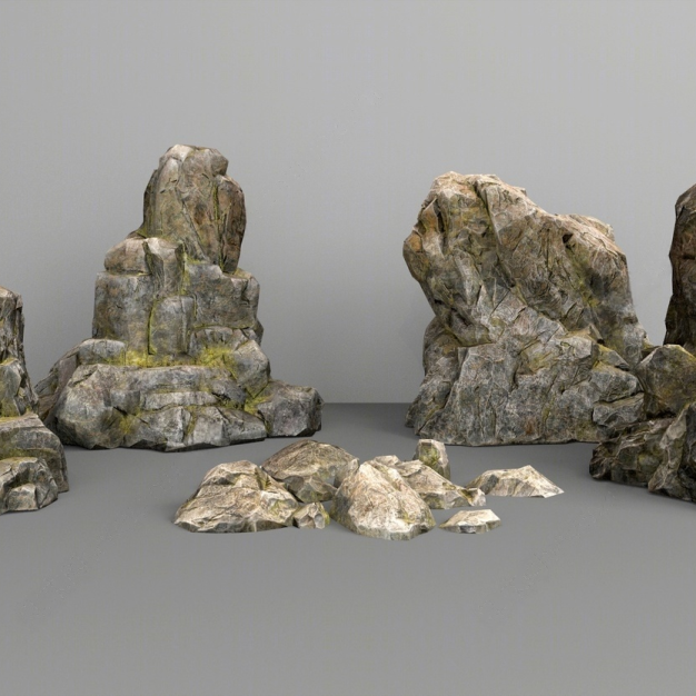 石头 假山3D模型