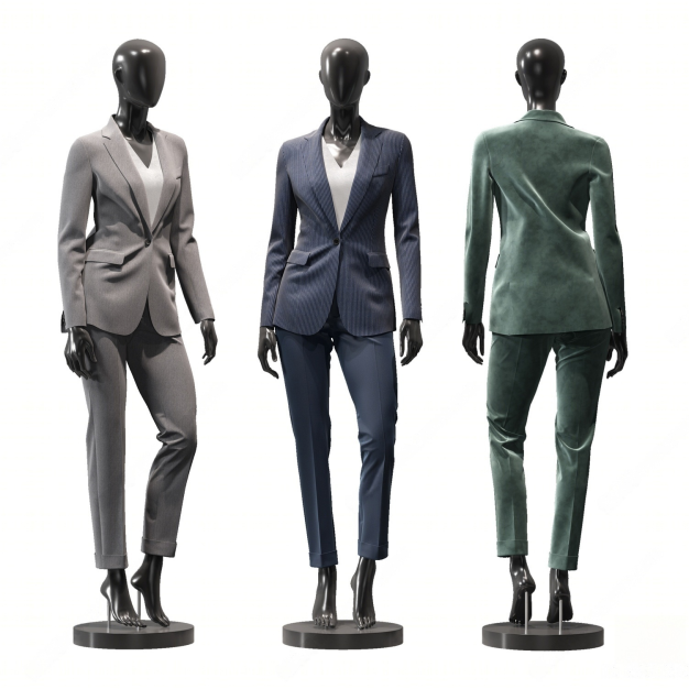 现代男装西服模特3D模型