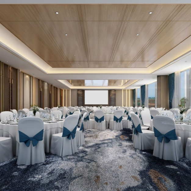 新中式酒店宴会厅3D模型