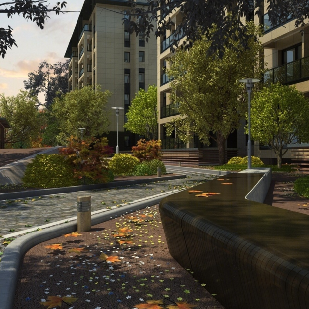 现代住宅景观3D模型