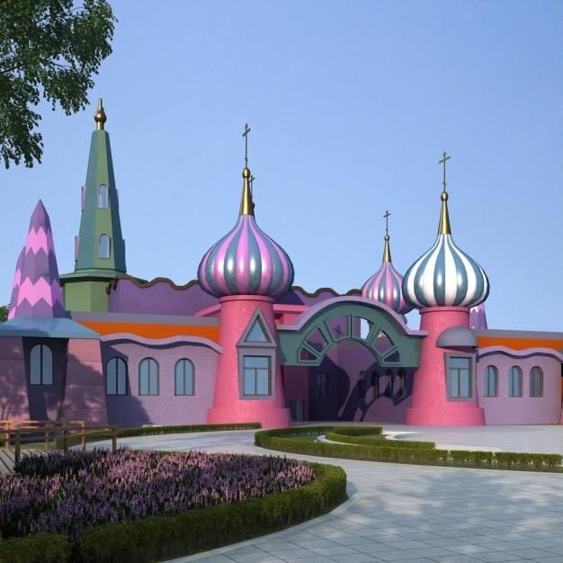 现代游乐场建筑3D模型