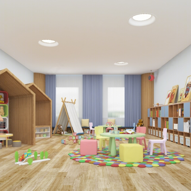 现代幼儿园教室3D模型