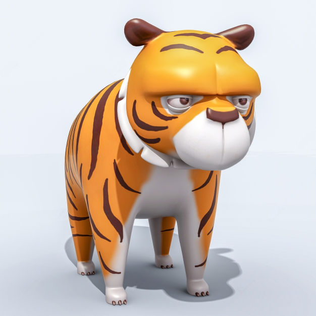 老虎玩具3D模型