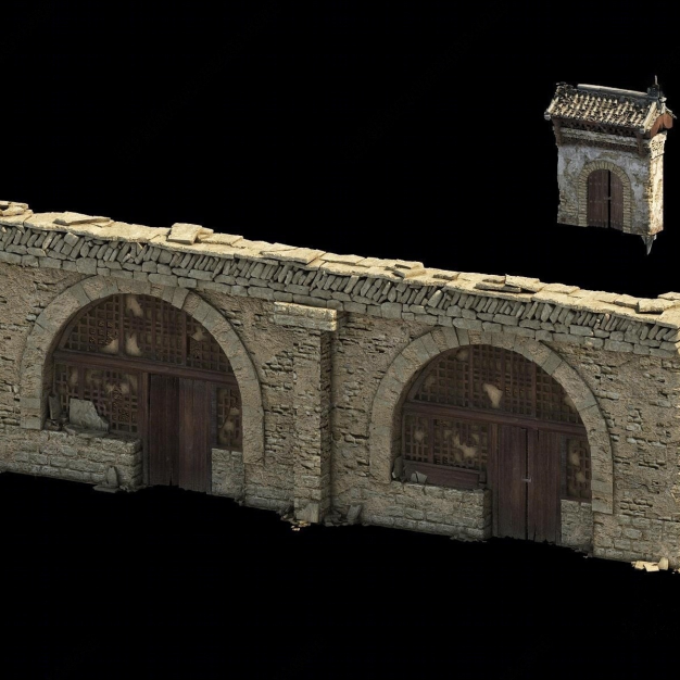 中式土墙3D模型