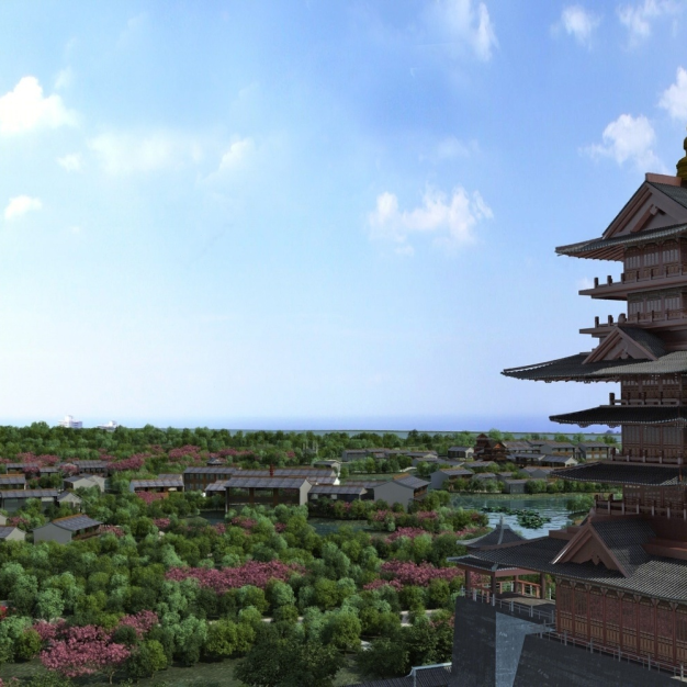 湿地公园3D模型