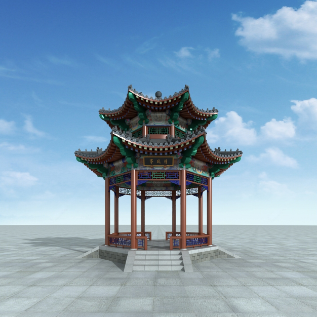 中式亭子 凉亭3D模型