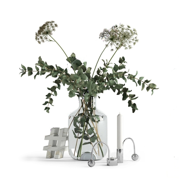 花瓶花艺3D模型