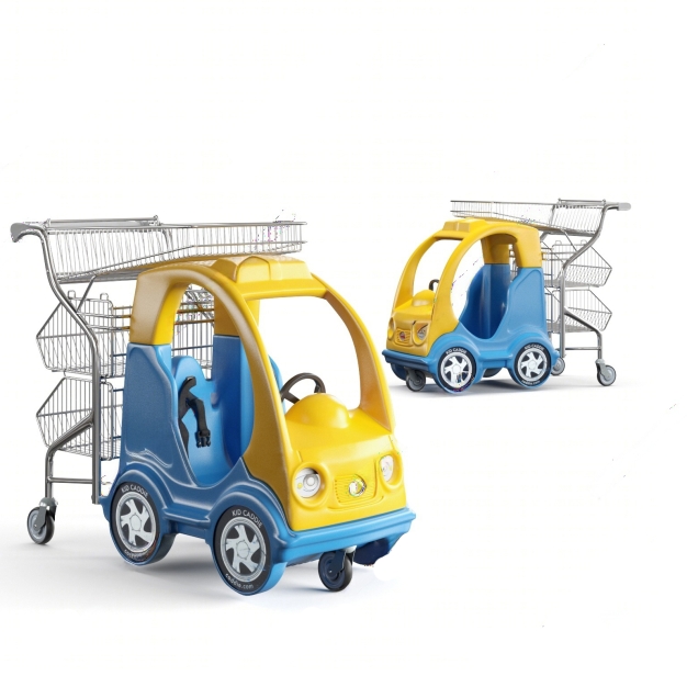 现代儿童手推购物车3D模型