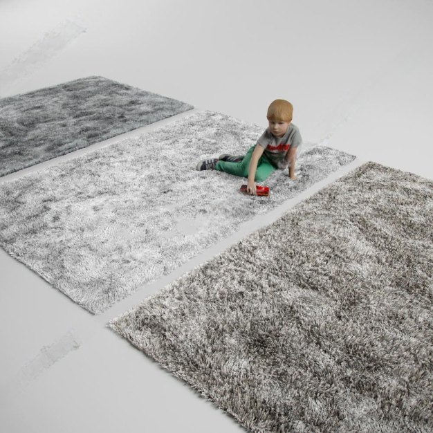 现代绒毛地毯3D模型