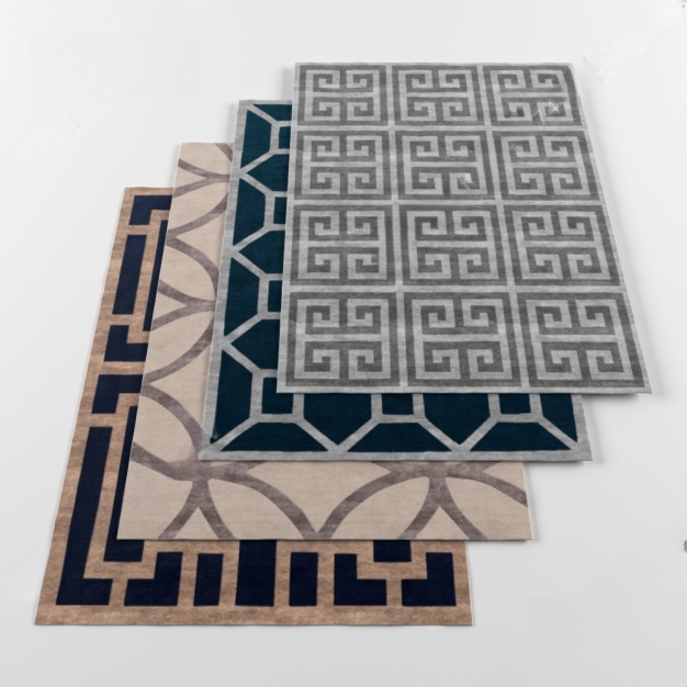 新中式地毯组合3D模型