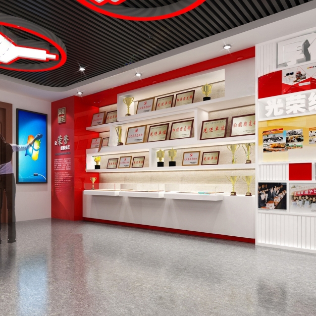 现代党建展厅3D模型