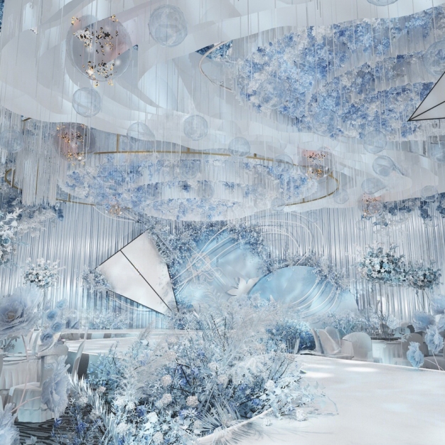 现代婚礼宴会厅3D模型