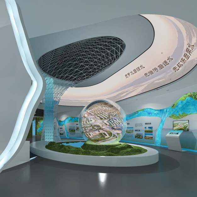 现代科技城市规划展厅3D模型