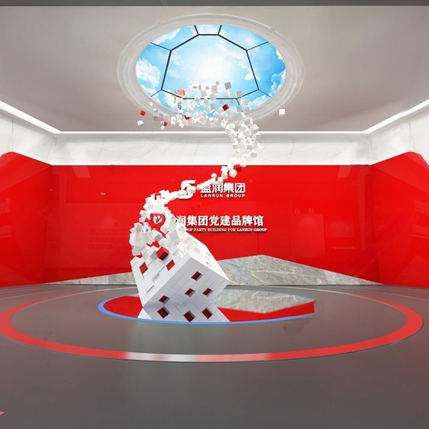 现代党建展厅3D模型