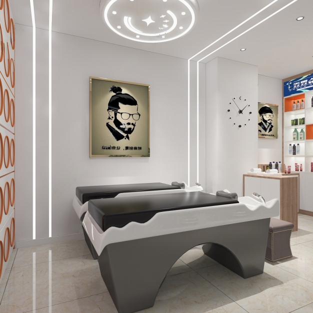 现代美发店3D模型
