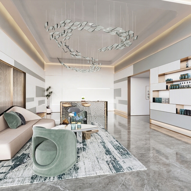 现代美容SPA店3D模型