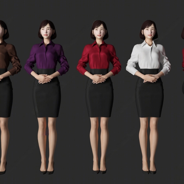 人物 女人 服务员3D模型