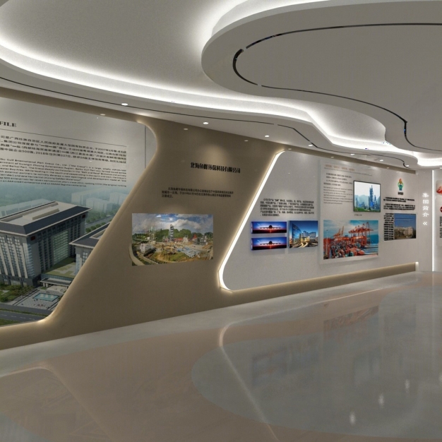 现代企业展厅3D模型