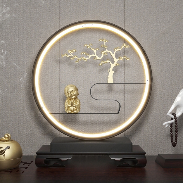 新中式禅意台灯3D模型