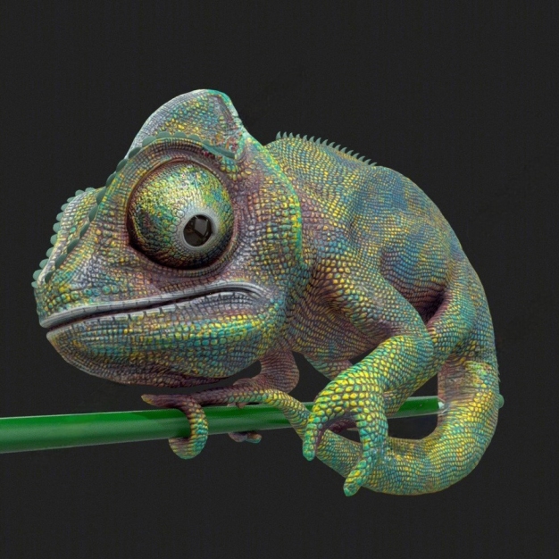 变色龙3D模型