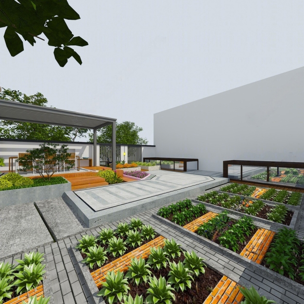 现代居家庭院3D模型