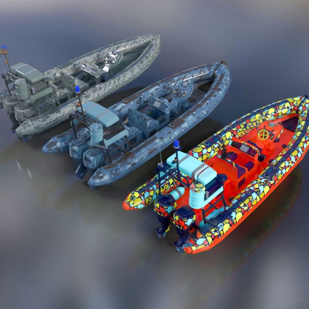 现代皮艇3D模型