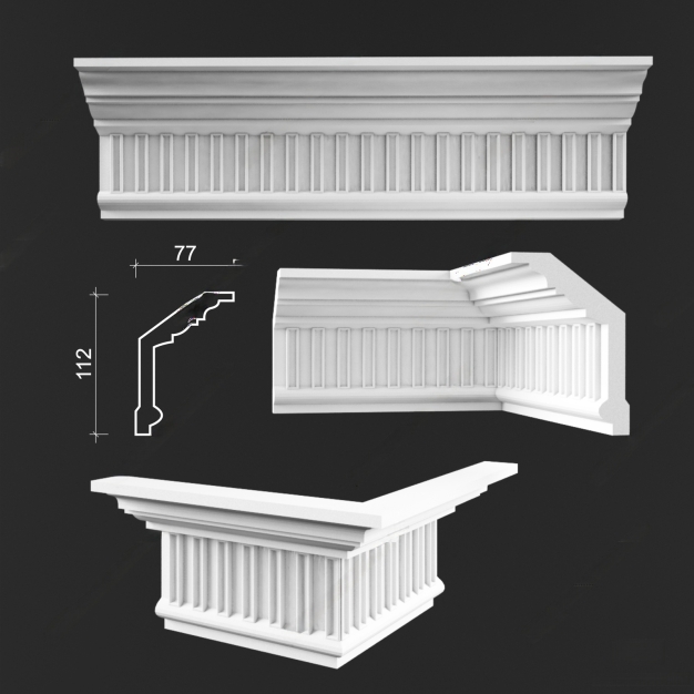简欧石膏线条3D模型