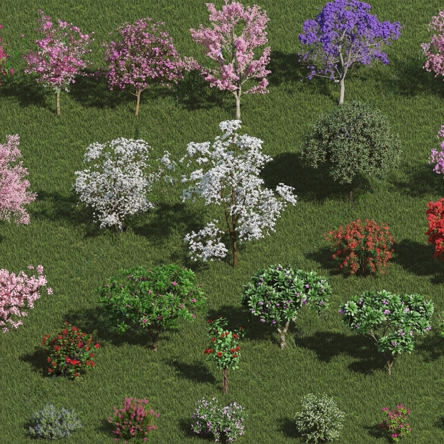 景观树木 花草3D模型