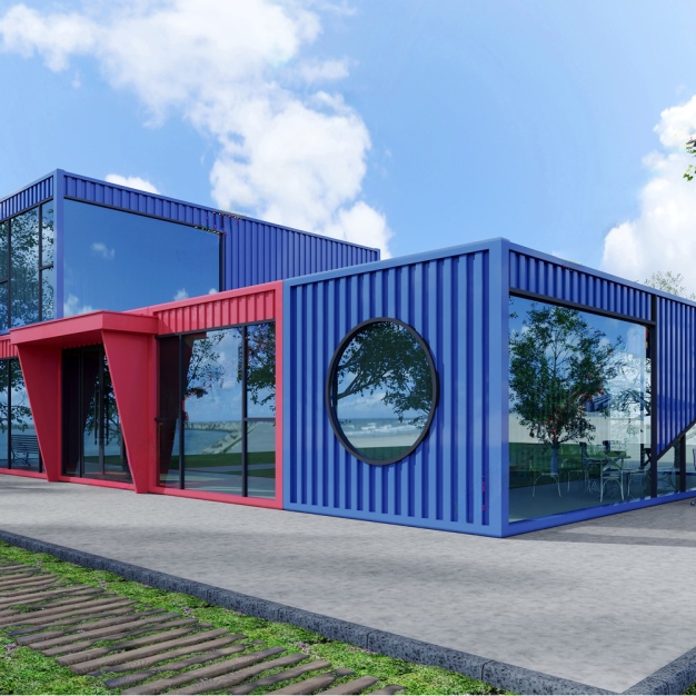 现代集装箱建筑3D模型