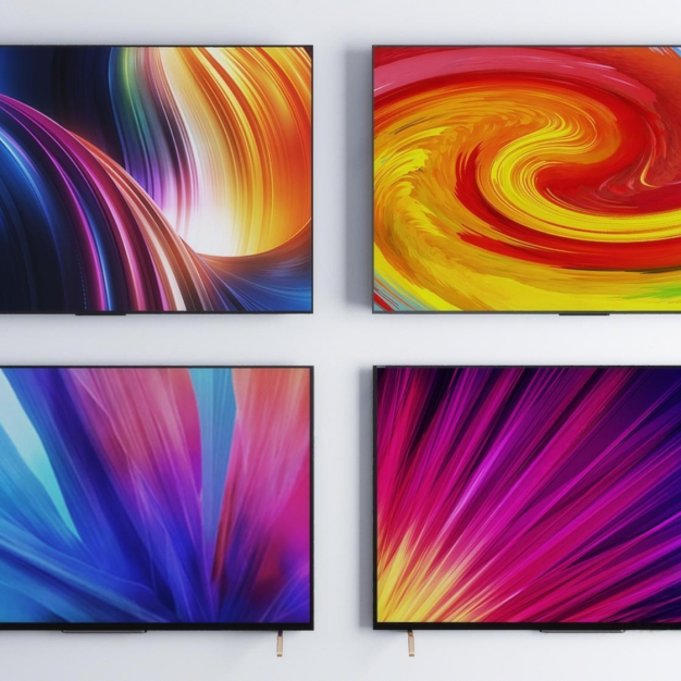 现代液晶电视机显示器组合3D模型