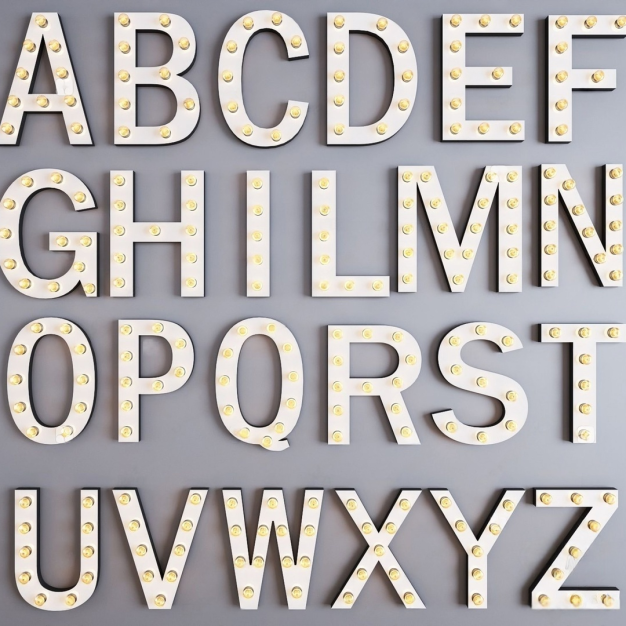 字母壁灯3D模型