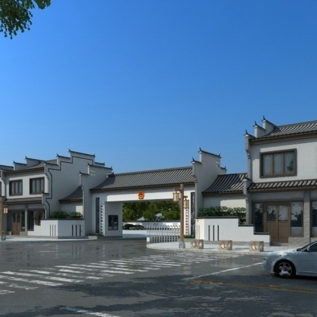 新中式建筑3D模型