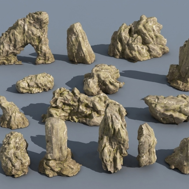 石块 石头 假山3D模型