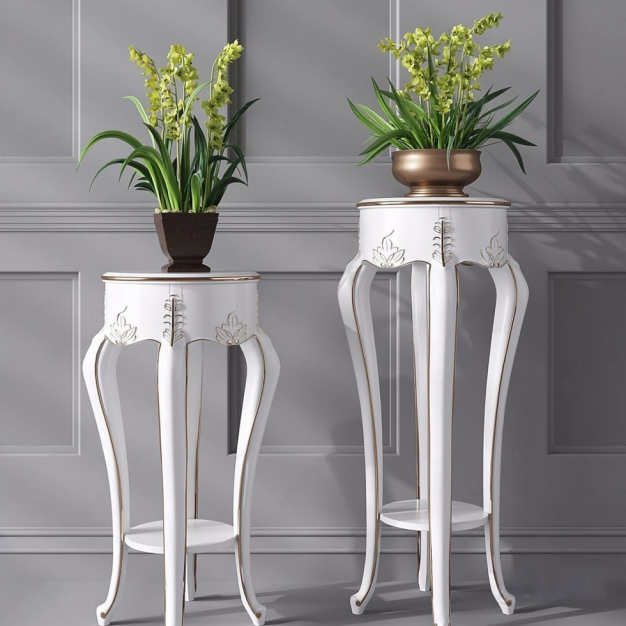 简欧花架 盆栽3D模型