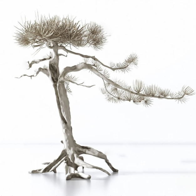 枯树 松树摆件3D模型