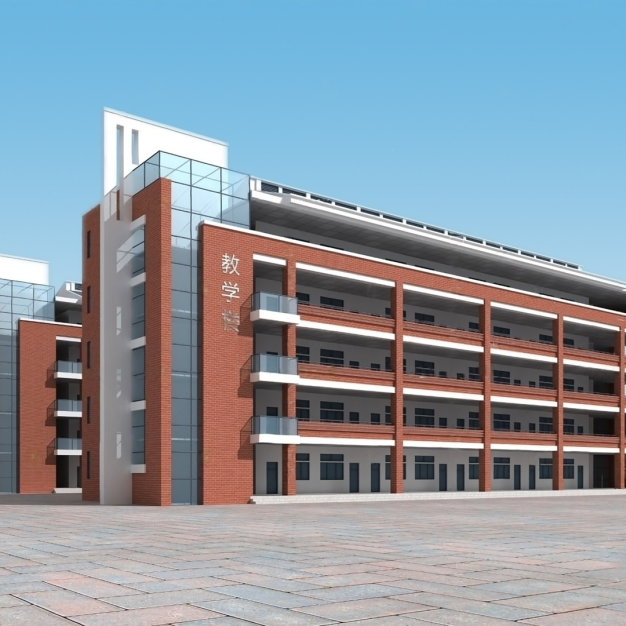 现代学校教学楼3D模型