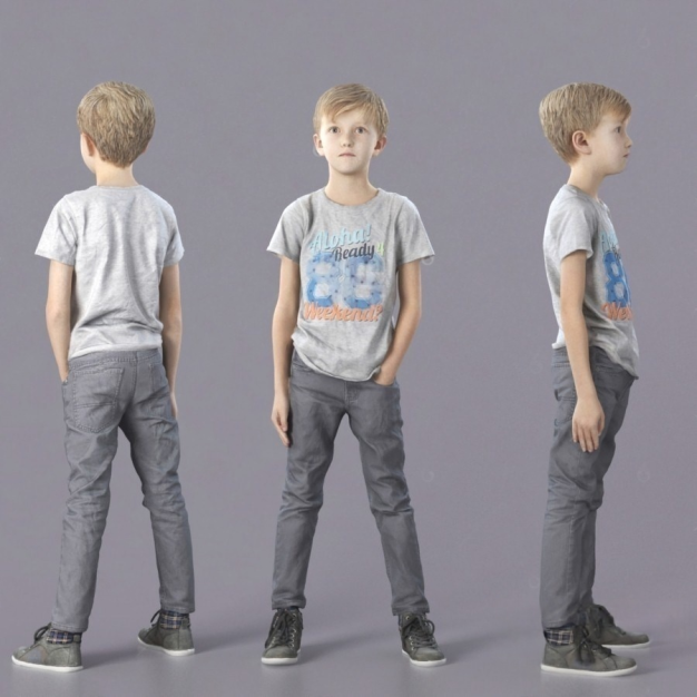 男孩3D模型