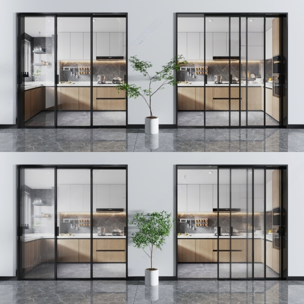玻璃推拉门3D模型