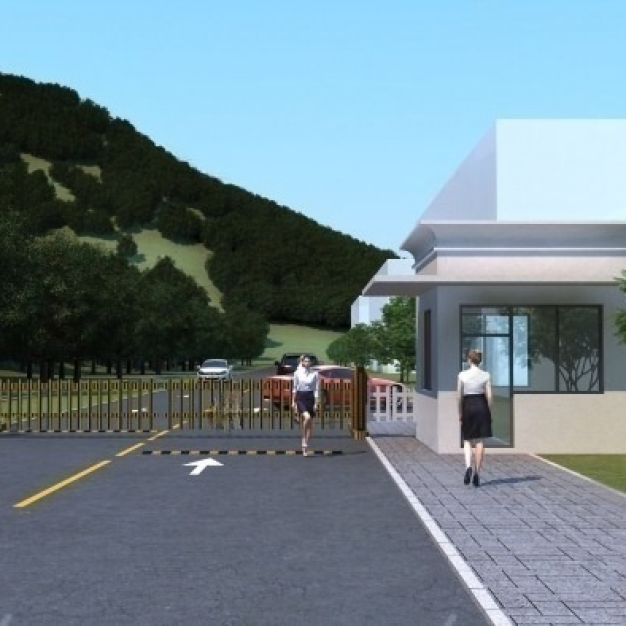 工厂大门入口3D模型