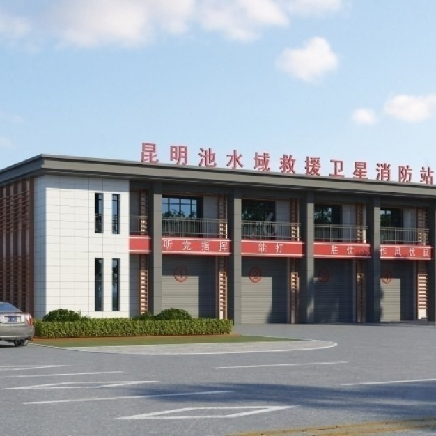 消防站建筑大楼3D模型